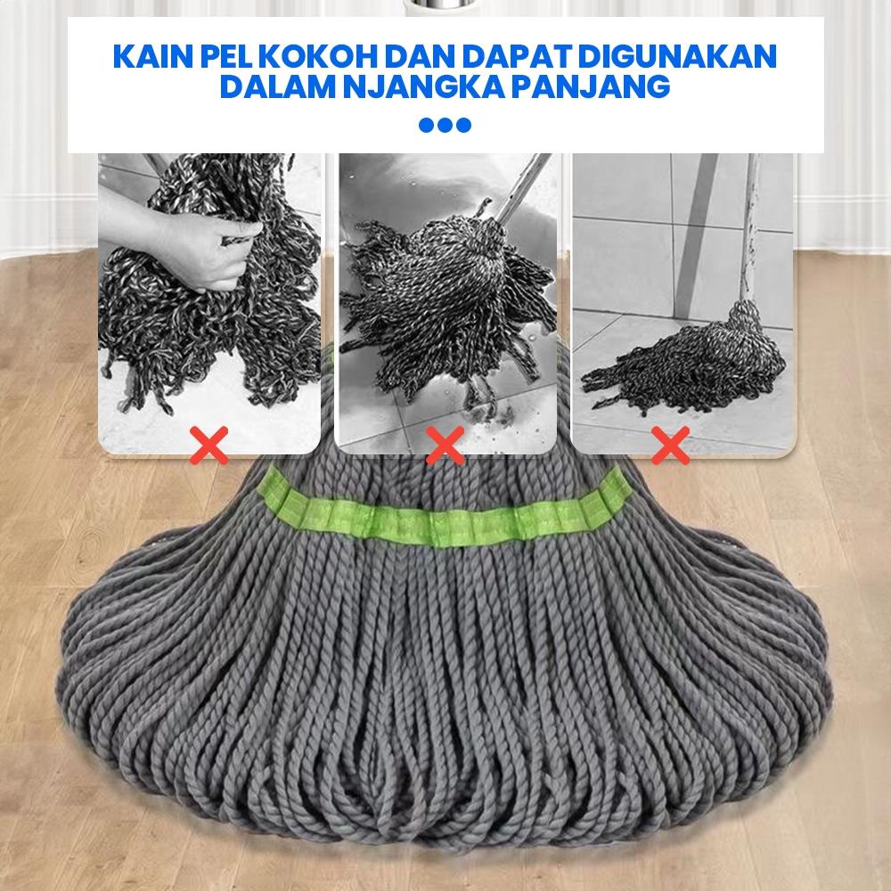HUGO Alat Pel Lantai Putar Otomatis Twist Mop - Pel Lantai Praktis Peras Tarik Otomatis Ungu Alat pel pemeras otomatis tanpa perlu dicuci, pembersih rumah tangga, alat pel putar, murah dan tahan lama.