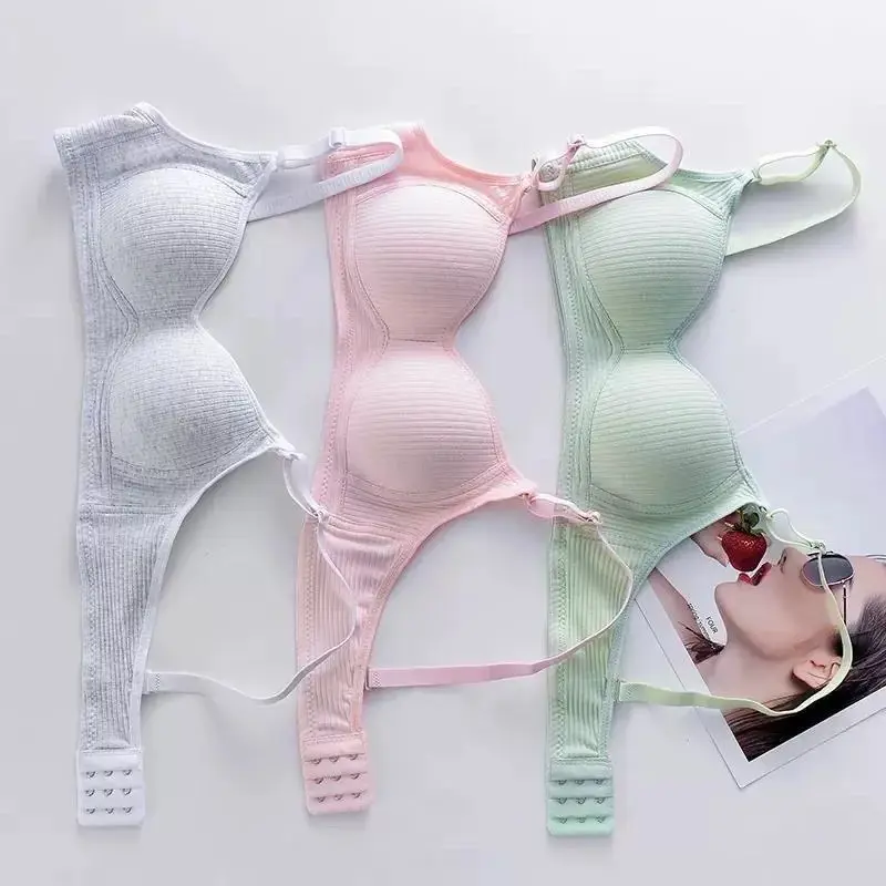 [Combo 3 Áo] Áo Lót Nữ, Áo Ngực Cotton Không Gọng, Áo Ngực Mút Mỏng Dành Cho Học Sinh 5