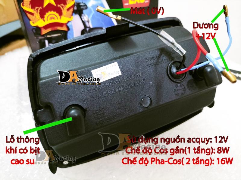 Pha đèn xe Dream 2 tầng hàng đẹp lắp xe máy 1