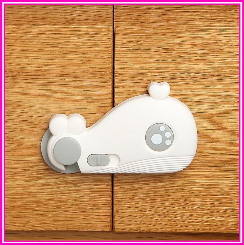 Khóa tủ lạnh, khoá ngăn kéo, tủ đồ chống kẹp tay an toàn cho bé hình cá chất liệu nhựa ABS cao cấp