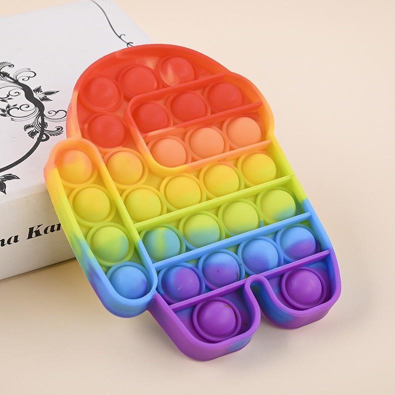 Đồ Chơi Pop it bóp bóp Bấm Nút Bóp Bóng - Giảm Stress, Bằng Silicon An Toàn Cho Trẻ Em