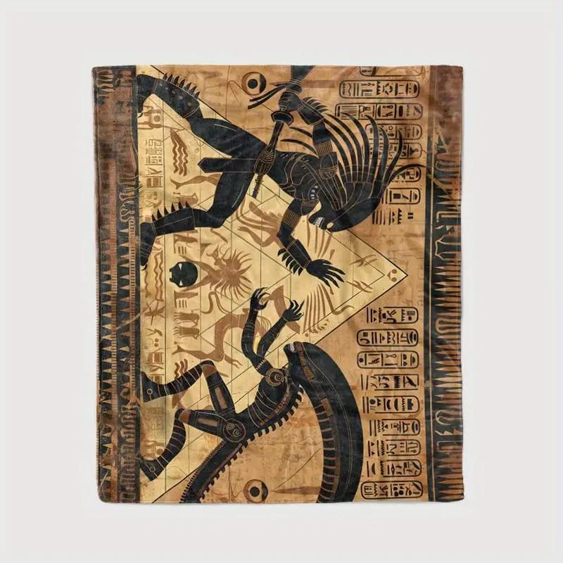 Alien Pattern Blanket, 1 Count Soft Warm Throw Blanket, Air-conditioned Room Blanket, Warm Nap Blanket for Home Office Travel 5