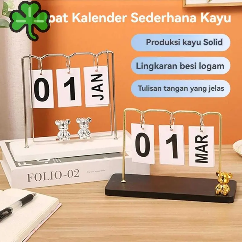 ​Kalender Meja Gaya Eropa yang Kreatif - Hiasan Kantor dan Ruang Tamu yang Estetis dan Fungsional 1