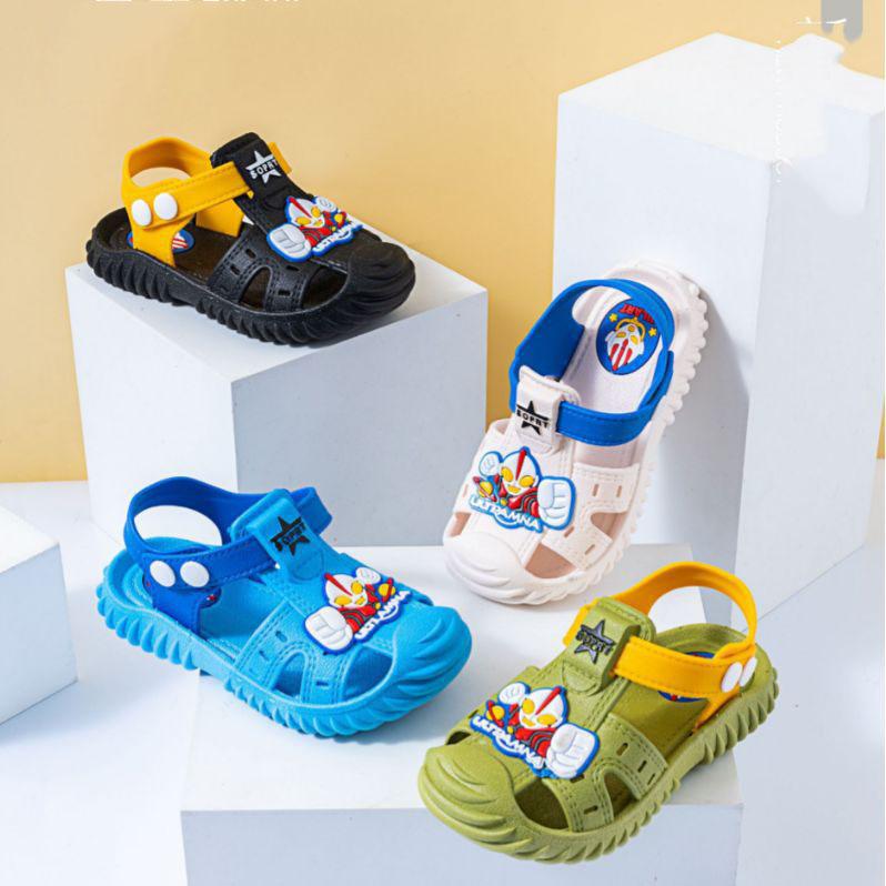 Dép xăng đan sandal cho bé trai bé gái mùa hè êm chân đi chơi đi học hình siêu nhân