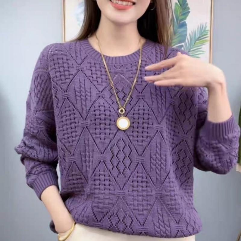 Áo Len Dệt Kim Khoét Lỗ Kiểu Pháp, Dành Cho Nữ, Thời Trang Và Phong Cách, Dáng Rộng Rãi Và Bó Sát, Dễ Phối Đồ, Áo Sơ Mi Dài Tay, Thích Hợp Cho Mùa Xuân Và Mùa Thu, Quần Áo Thời Trang Nữ, Hàng Mới Về Năm 2024 7