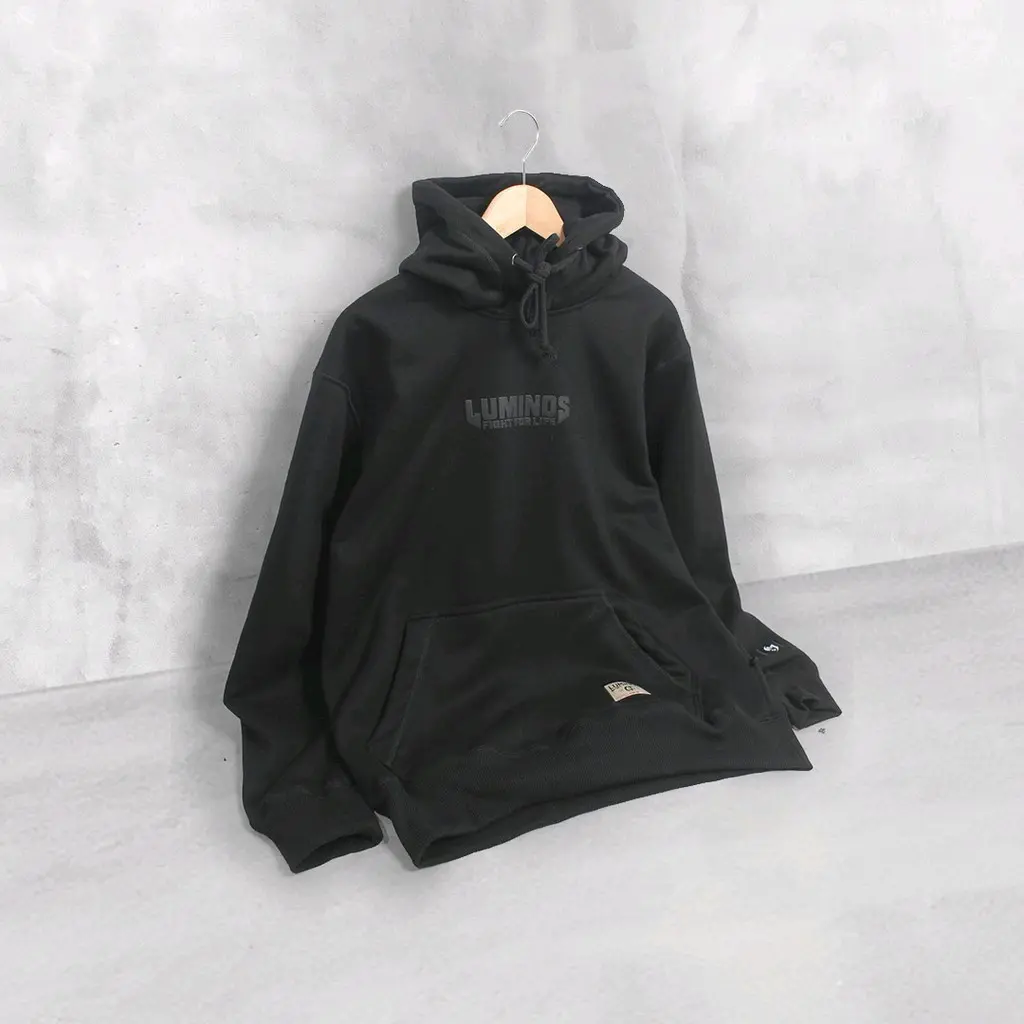Luminos Hoodie SS10 Black In Black Pullover sweater Cowok Cewek