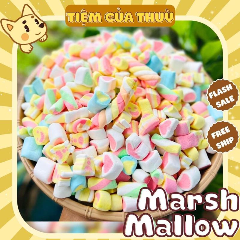 500G Kẹo Bông Gòn Marshmallow Kẹo Xốp Bông Sữa MIX Vị Kẹo Marshmallow Thái Lan Ngọt Ngào
