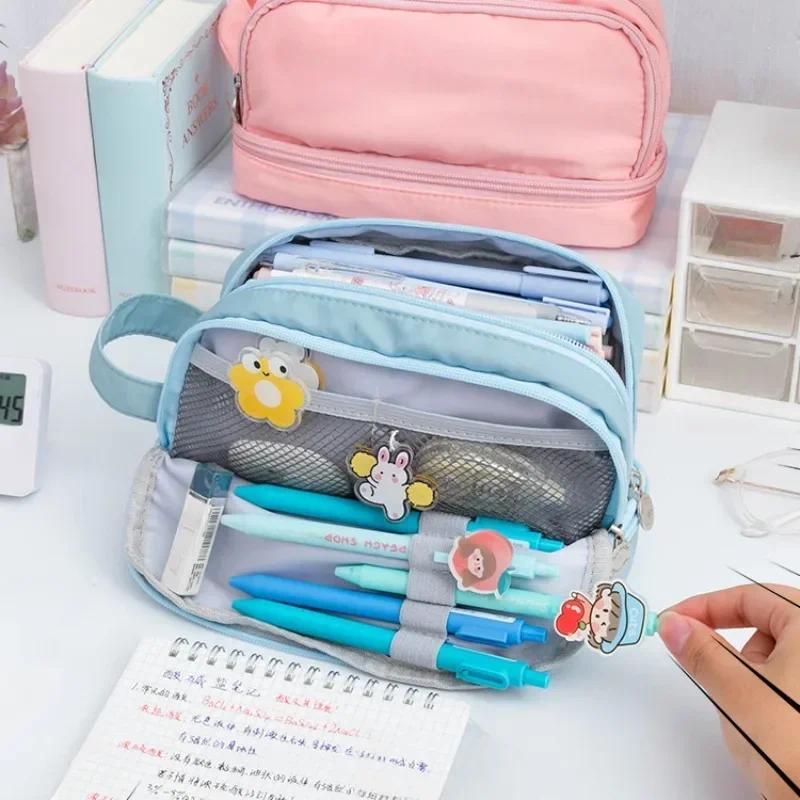 Product Introduction of Large Capacity Pen Pencil Case with 4 Compartments, Multi-Slot Pencil Pouch Bag Aesthetic School Supplies Organizer for Teen Girls, Women, Adults 10