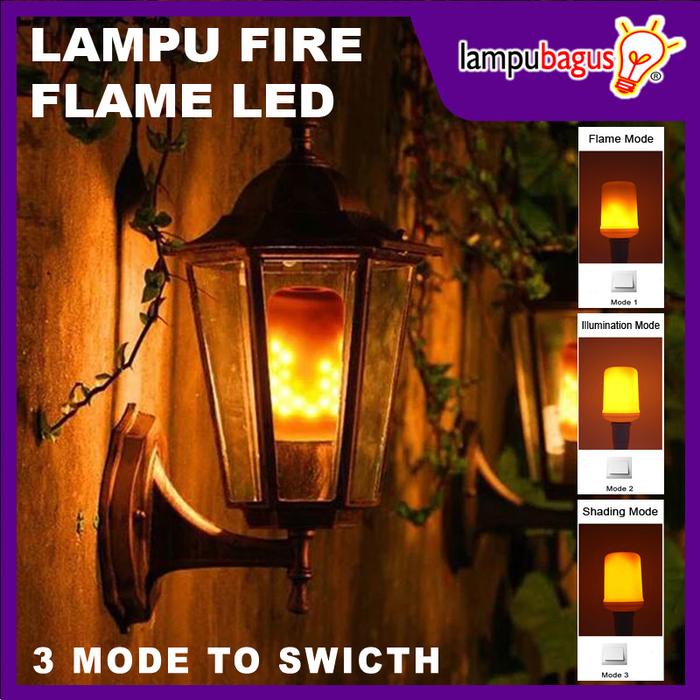 Lampu Api Promo Lampu LED Api / Bohlam LED Fire Flame / Lampu Efek Api 3 Mode 3 ...