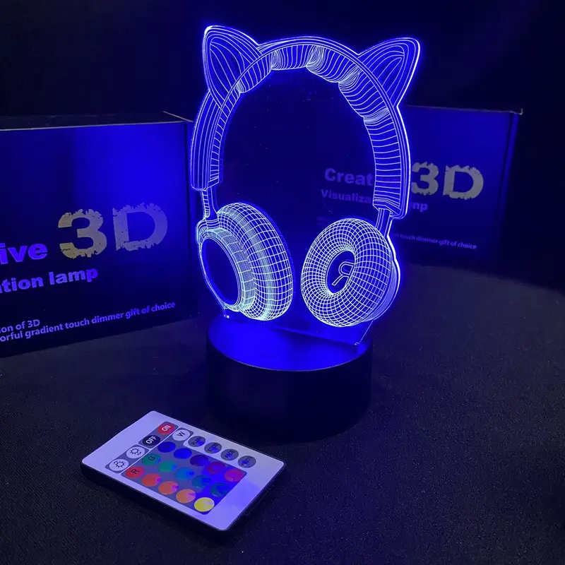 Đèn led, đèn ngủ 3D tráng trí 16 MÀU CÓ ĐIỀU KHIỂN 1