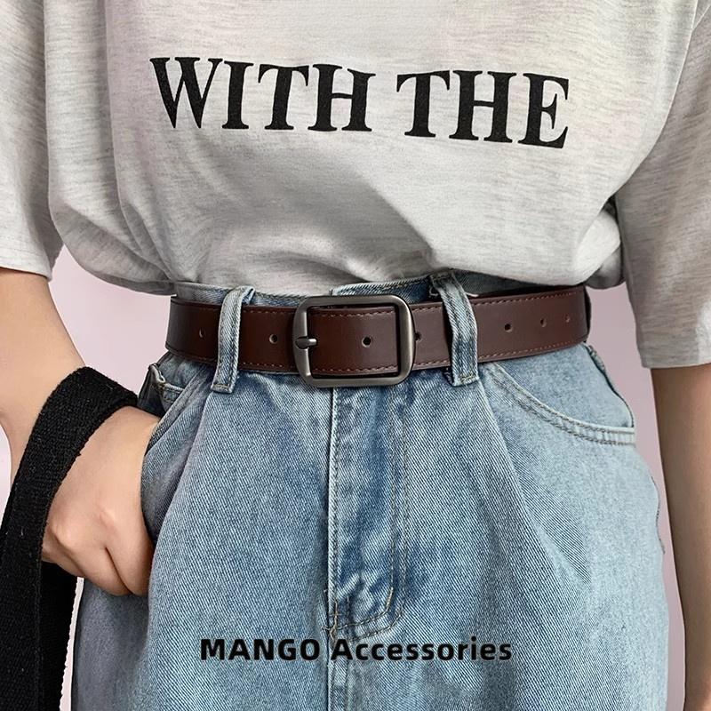 Thắt Lưng Khóa Kim, Phong Cách Hàn Quốc, Thời Trang, Thích Hợp Cho Nam Và Nữ Trẻ Trung, Thắt Lưng Dễ Phối Đồ Cổ Điển Đơn Giản, Thông Dụng belts