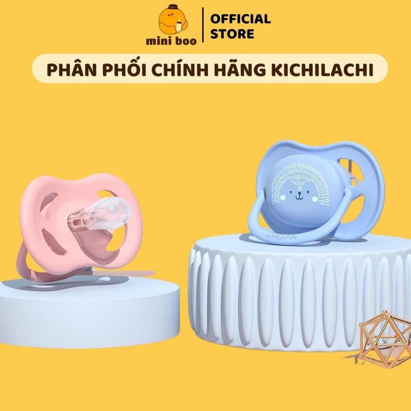 Ti giả cao cấp Kichilachi Ultra Air/Night ban ngày và ban đêm dành cho trẻ sơ sinh núm siêu mềm kèm hộp đựng - MINIBOO