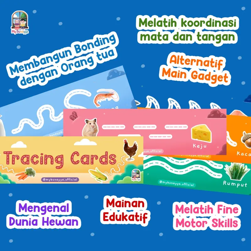 Tracing Cards - Mengenal Hewan - Mengenal Warna - Free Spidol 5