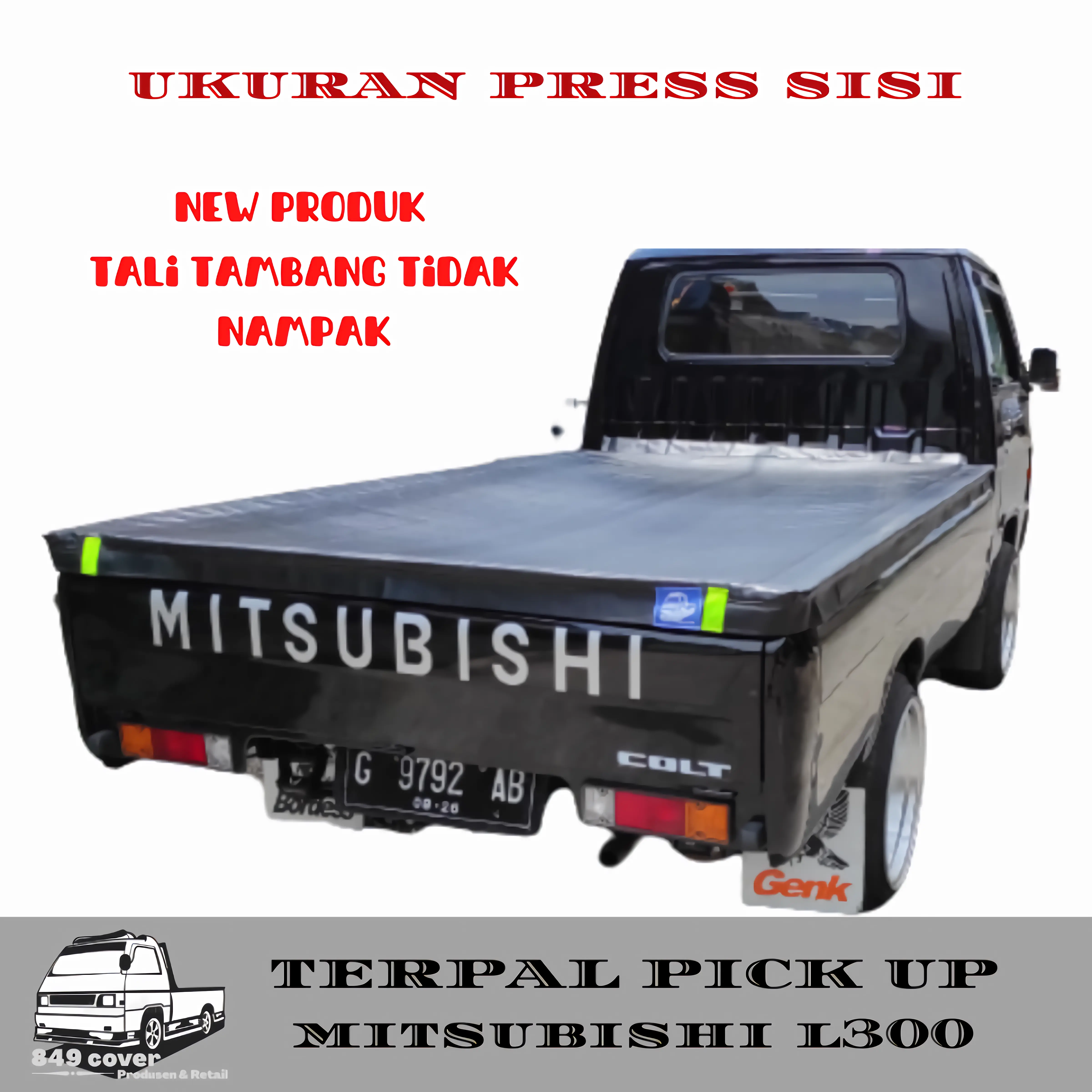 Terbaru Terpal Bak Mobil Pick Up Tali Di Dalam Tutup Losbak Pikup Suzuki new carry,futura,l300.granmax,T120ss,dll
