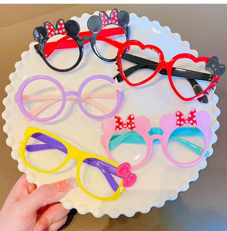 Product Introduction of Children's Glasses Frame Girls' Cute Cartoon Glasses without Lens Baby Boy Photo Decoration Girls' Baby Frame 13