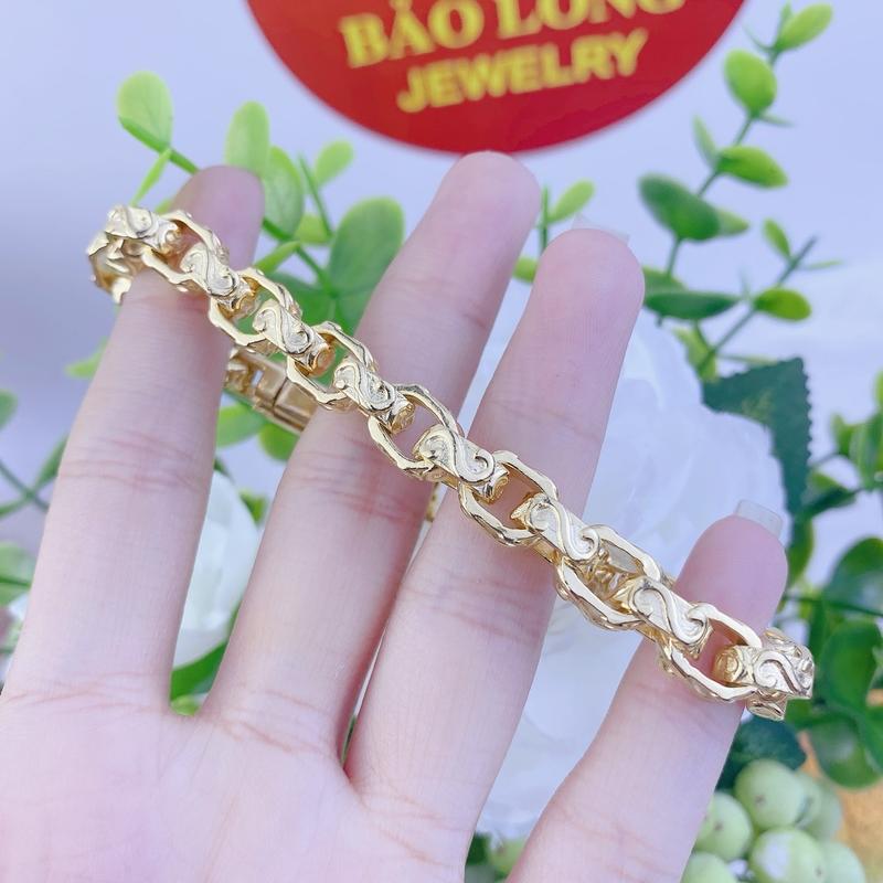 Lắc tay chạm khắc khoá hộp có ký hiệu bền đẹp 1 Trang sức bảo long