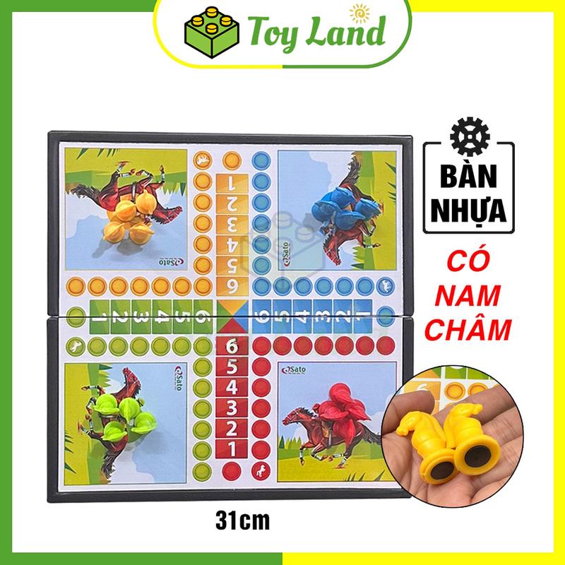 [Nam Châm] Cờ Cá Ngựa Sato Bàn Nhựa Có Nam Châm 31x31cm Cờ Đua Ngựa Cao Cấp Chất Liệu Nhựa An Toàn Đồ Chơi Trẻ Em