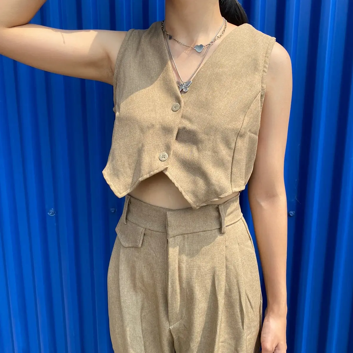 Rompi Wanita Basic Top - Maureen Vest Atasan Casual Outer