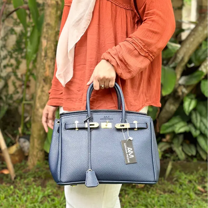 Tas Wanita Adriana Megan AM Birkin Kulit Jeruk Original dengan
