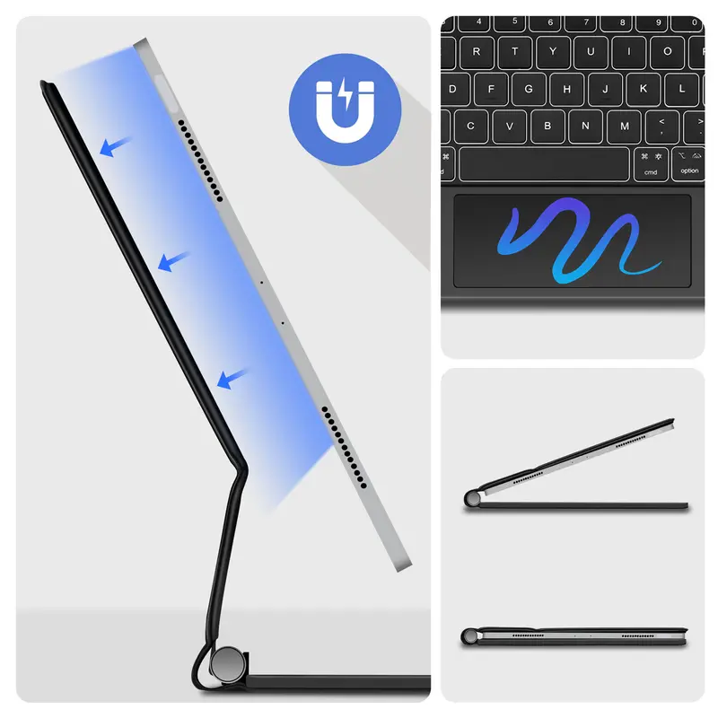 [GOOJODOQ/HANYA KEYBOARD] 2025 New Magic Keyboard Case For iPad Air Air5  iPad Pro 11 2021 Pro Gen White For iPad Gen 10