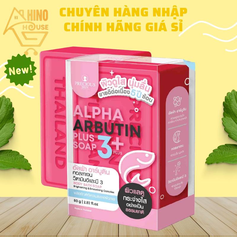 Xà Phòng, Xà Bông Tắm Toàn Thân Alpha Arbutin 3 Plus Soap For Body 80g Thái Lan - Hinohouse