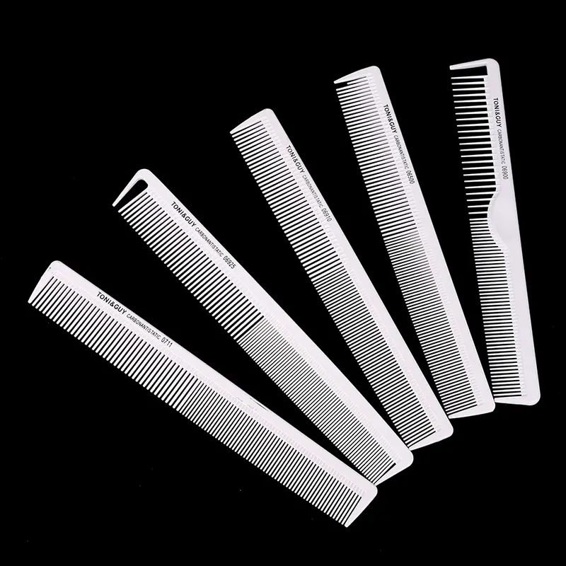 Lược Chải Tóc Chuyên Nghiệp, 1 Chiếc, Lược Cắt Làm Tóc Bằng Sợi Carbon Màu Trắng, Chống Tĩnh Điện, Thích Hợp Để Cắt Và Nhuộm Tóc, Dụng Cụ Tạo Kiểu Cắt Tóc