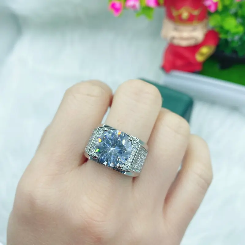Nhẫn bạc nam mạ bạch kim N19 mạ bạch kim có lót lòng bênd đẹp 9( TẶNG 1 HỘP) 5