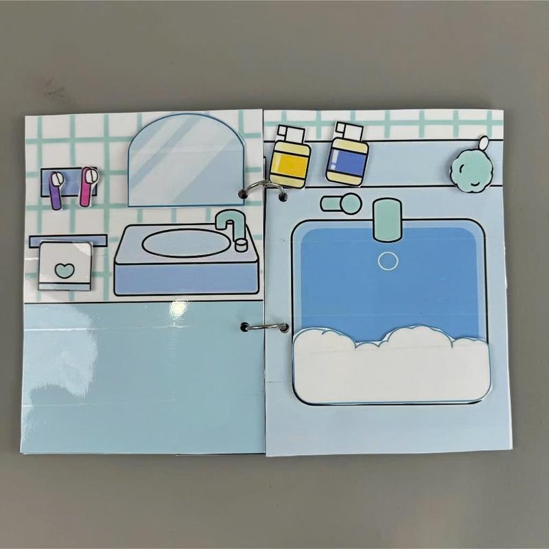 Đồ Chơi Bóc Dán Búp Bê - Game Book my melody & Kuromi House - Học Liệu Bóc Dán Thủ Công Kuromi- Trò chơi thủ công 2