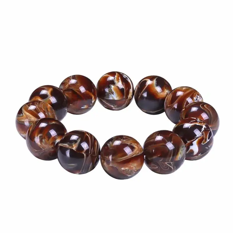 Vòng Tay Màu Hổ Phách, Kích Thước 20mm, Hạt Tròn, 14mm, Làm Bằng Sáp Ong Hổ Phách Đen, Rỗng, Thích Hợp Cho Nam Và Nữ, Được Bán Trong Hang Phantom Và Mật Ong, Thích Hợp Để Nổi Trong Nước Muối