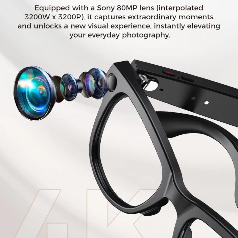 Newest Smart Glasses with Exclusive Charging Case M02 Ultra 4K HD Camera AI Translation Recognition Bluetooth Call Music Glasses - Image 5