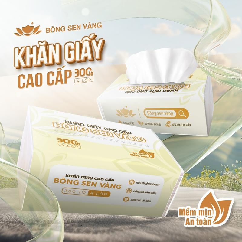 Bông Sen Vàng - Thùng Giấy ăn cao cấp 4 lớp mềm mịn, an toàn, tiện lợi.