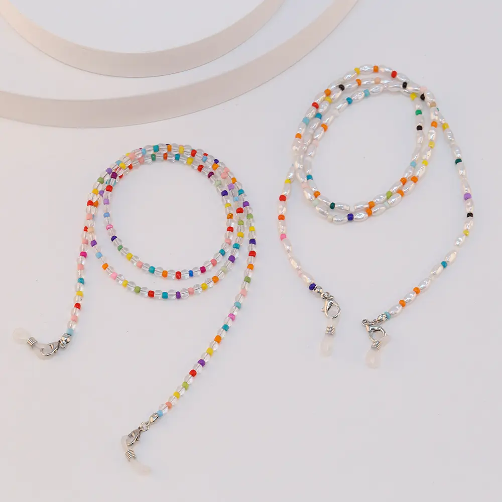 Strap Masker 2in1 Rantai Kacamata Import Manik Campur Mixed Beads