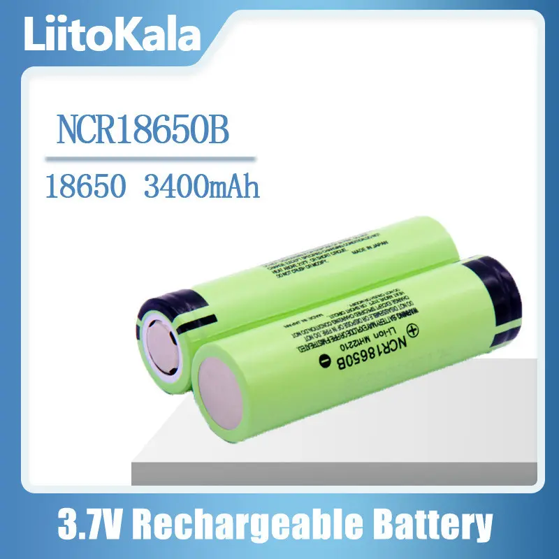 LIITOKALA 34B / 34B-JT  Baterai 18650 3400mAh NCR18650B Authentic Li-ion Rechargeable