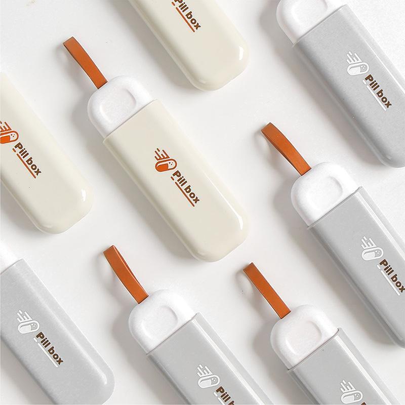 Portable Pill Box, 1 Count Mini Pill Organizer, Pill Storage Box, Travel Medicine Box, Medicine Storage Box for Home and Outdoor Travel 3