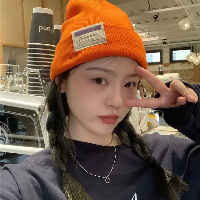 Mũ len Nam Nũ Ulzzang Baenie chất len co giãn tốt giữ ấm Thu Đông 3