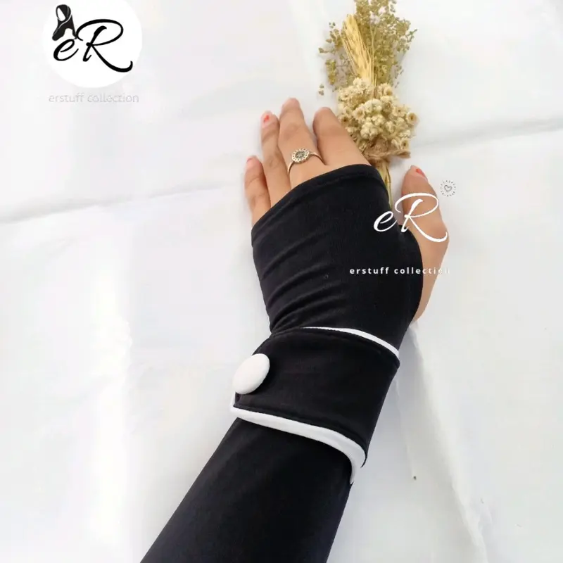 HANDSOCK BUTTONFLY / HANDSOCK MANSET JEMPOL KANCING BULAT SAYAP Panjang Tangan 4
