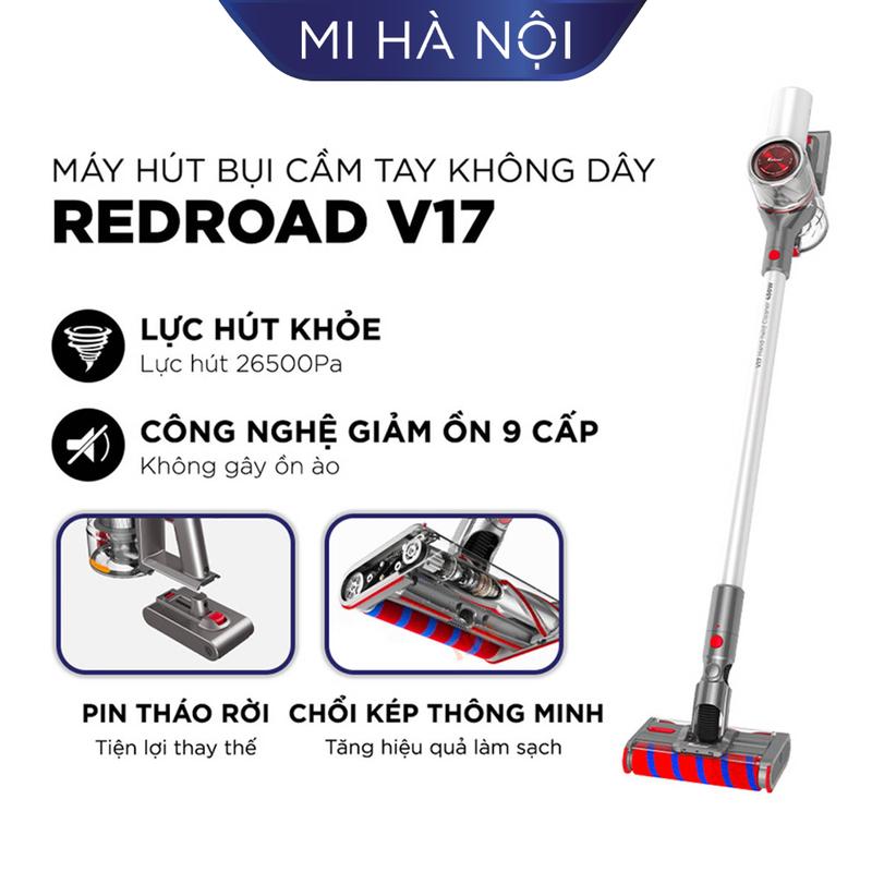 Máy hút bụi không dây thông minh Xiaomi Redroad V17 - pin rời - lực hút khỏe