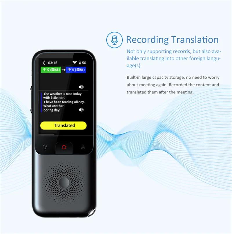 Product Introduction of Portable Intelligent Voice Translator, Interactive Real-Speech, Offline Translation Machine, Business Travel, T11, 134 Languages 31
