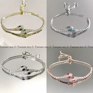 [Fanyee] Gelang Gelang Super Berkilau Mode Vintage Premium Gelang yang halus dan serbaguna penuh dengan berlian Q351