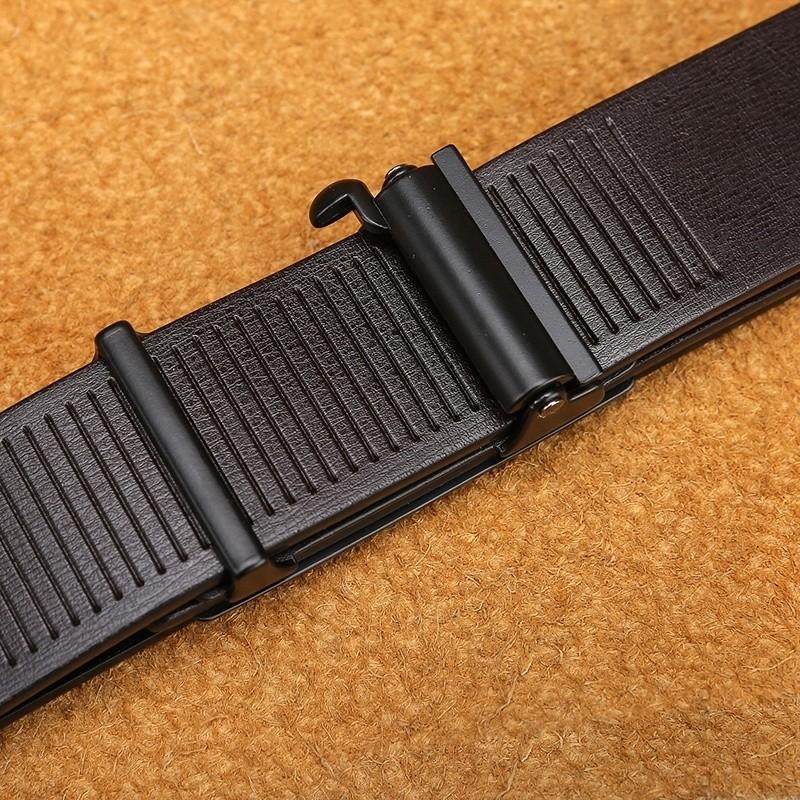 Sabuk Ikat Pinggang Pria Rell Gesper Mewah Kulit Sintetis Import dengan Buckle Hitam Kulit 6