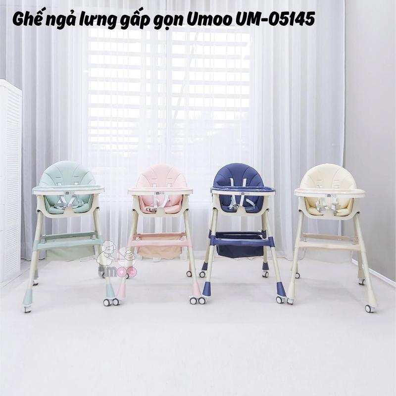Ghế Ăn Dặm Cho Bé UMOO Ngả Lưng, Gấp Gọn Cao Cấp Chính Hãng, Điều Chỉnh Linh Hoạt, 2 Khay Bàn Ăn Kèm Bàn Chơi UM-05145 4