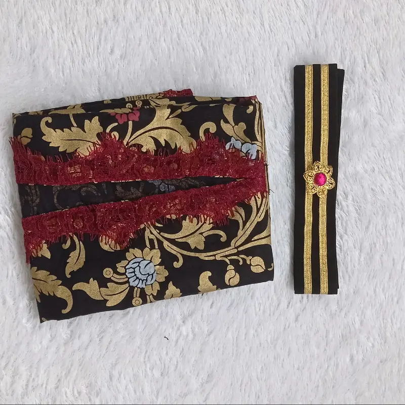 rok duyungprada tiga warna kombinasi renda Wanita Motif Panjang 3