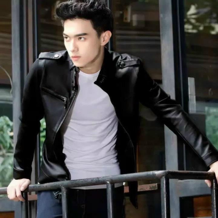 Product Introduction of Áo Khoác Da Nam Khóa Kéo Thiết Kế Chuẩn Form Phong Cách Hàn Quốc Menswear Jacket 2