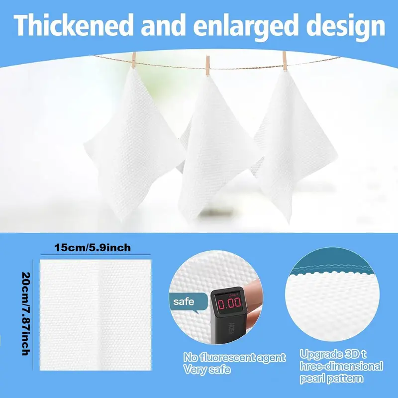 Disposable Face Towel, Soft Facial Wash Cloth, Lint-free Facial Tissue for Cleansing, Skincare and Makeup Remover, Summer Essentials, Bathroom Cotton Accessories 1