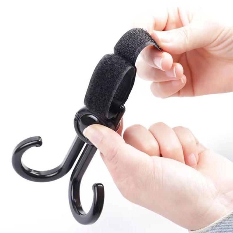 2pcs Baby Stroller Hook, Universal Stroller Hanging Hook, Rotatable Stroller Bag Hook 4