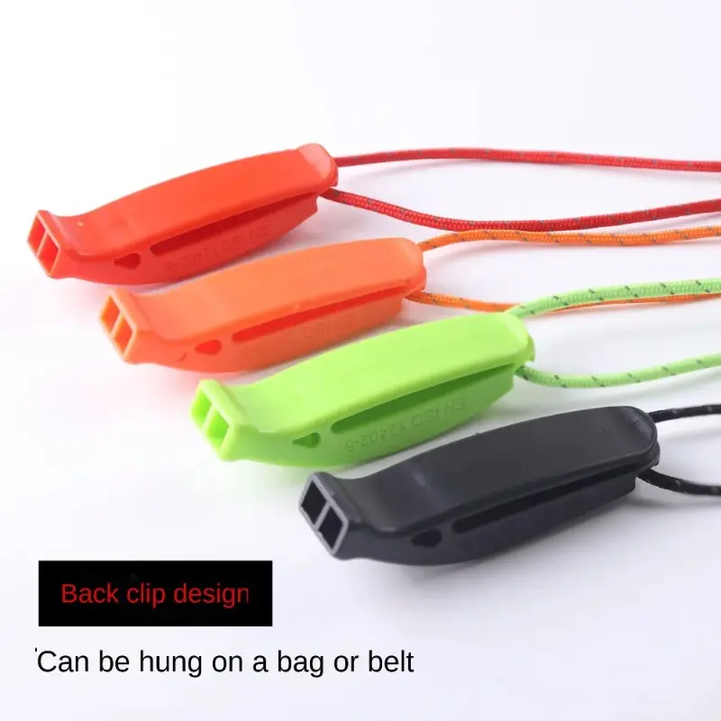 Outdoor first aid survival dual frequency whistle flood whistle dual frequency survival whistle