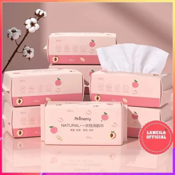 💋Extra discount of 38%💋👄Ưu đãi thêm%30👄(Combo 2 gói) Khăn lau mặt dùng 1 lần dạng rút 50m Animerry dạng rút mới P0455