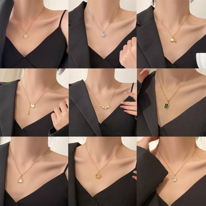 Vòng Cổ Thép Titan Thời Trang, Phong Cách Hàn Quốc Và Nhật Bản, Dành Cho Nữ, Cảm Giác Cao Cấp Độc Đáo, Dây Chuyền Xương Đòn Không Phai Màu, Đồ Trang Sức Cỏ Bốn Lá Dễ Phối Đồ Sang Trọng Giá Cả Phải Chăng, Phụ Kiện Thời Trang 2
