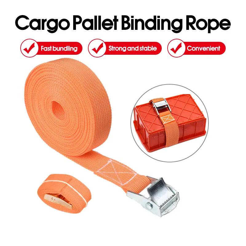 Cargo Straps With Tie-Down Tool Strong and Stable Ratchet Belt For Car Motorcycle Truck Luggage Tow Rope Belt