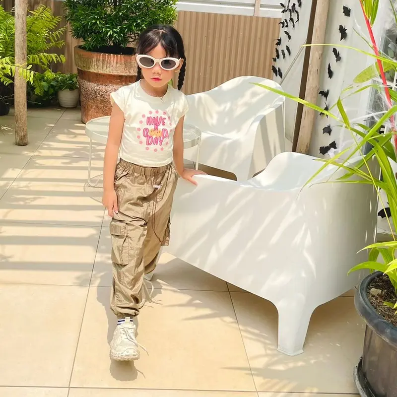LITTLEARUMA celana cargo anak | cargo pants | celana panjang anak | bawahan anak unisex | celana panjang cargo anak laki laki dan perempuan 1-8 tahun 5